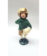 Byers Choice CAROLERS 1992 Signed Victorian Boy Green Coat Sheet Music Rare - €40,08 EUR