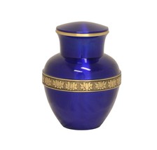 Super Sale - Blue Floral Band Cremation Urn - £68.77 GBP