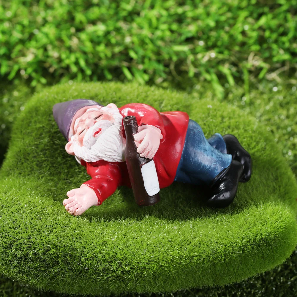 House Home Mini Cute Drunk Elves Micro Landscape Hand-painted Handcrafted Fairy  - £19.98 GBP