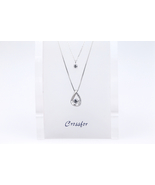 Crossfor Dancing Stone Angel Tear 925 Sterling Silver Necklace NYP-629 - $124.99