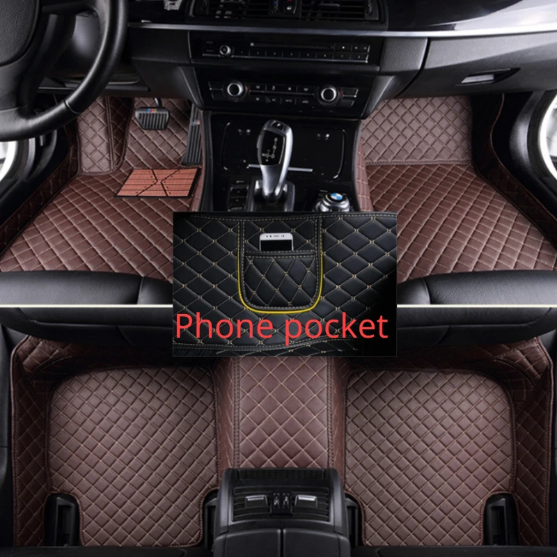  mats for jeep renegade 2016 2022 years artificial leather phone pocket carpet interior thumb200