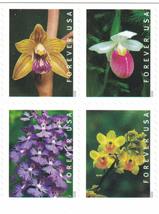 USPS Wild Orchids (Booklet of 20) Postage Forever Stamps 2020 Scott #5445-5454 - $17.99