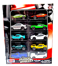 Set*10 Diecast Car Models - Super Wheels, MotorMax Scale 1:64 - $1,056.99 MXN