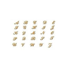 24K gp Nail CHARM Top Nail Art Gold Alphabet  LETTER  G - $6.68