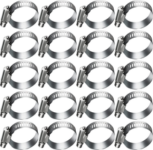 20Pcs Adjustable Worm Gear Hose Clamp Stainless Steel Pipe Clamps, 1-4/5... - £15.19 GBP