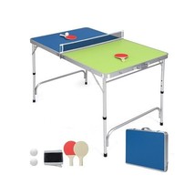 Foldable Ping Pong Table Game Set Mini Table Tennis Table with Adjustabl... - $236.77 CAD