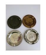 Lot of 4 Vintage Tin Embossed Ashtrays 3 Camel &amp; 1 Salem - $40.60 CAD