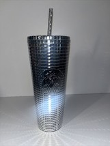 Starbucks Limited Edition Silver Disco Ball Metallic Bling Plastic Cold Cup 24oz - £13.14 GBP