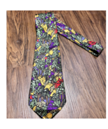 Perry Ellis Portfolio Multicolored Tree, House Hand Made 100% Silk Neck Tie - $308.63 MXN