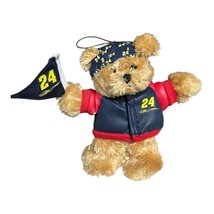 JEFF GORDON #24 NASCAR 6&quot; Plush Teddy Bear Hanging Ornament – Blue &amp; Red... - $9.61