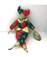 Christmas Holiday Jester Harlequin Doll Sugar Loaf Creations Porcelain P... - $16.82