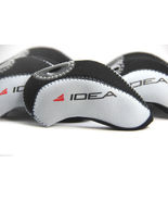 10pcs Set ADAMS Golf IDEA Iron Head Covers BLACK/GREY Color Headcover Club  - £16.36 GBP