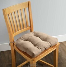Commonwealth Chair Pad Buff Tan Cushion Microfiber Fabric 100%Polyester 15"x15x3 - £15.17 GBP