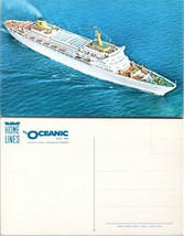 S.S. Oceanic Passenger Cruise Ship Home Lines All Italian Crew Vintage P... - $9.40