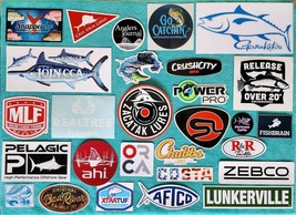 28+ - DIFFERENT SPORT FISHING DECALS LOT - OFFSHORE VINYL STICKERS - MAR... - £19.38 GBP