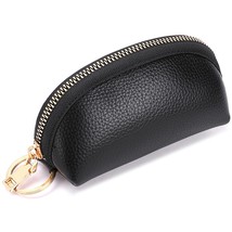 Men Lychee Patterned Soft Leather Fashionable Key Bag Zipper Cute Mini Zero Wall - £43.02 GBP