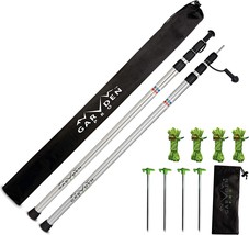 Telescoping Tarp Poles | Adjustable Aluminum Rods For Replacement, Backp... - £46.85 GBP