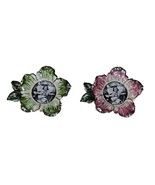 Nikky Home Jeweled Flower Frame Set Of 2  Miniature 3&quot; Magnetic  - $19.00