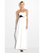 BCBG MAX AZRIA Silk Rosette Gown Sz 6 Ivory - $132.66