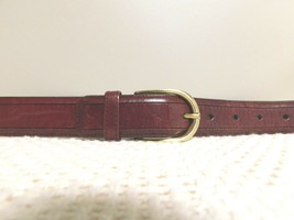 Brighton Club Harness Leather Men&#39;s Brown Belt Size 40 Cowhide Goldtone Buckle - £31.14 GBP