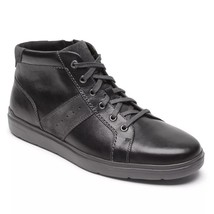 Rockport Men Total Motion Lite Zip Chukka Boots Size US 10.5 Black Leather - £69.30 GBP
