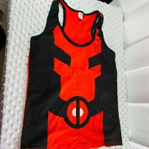 Comics Womens Sz M Marvel Red Black Tank Top Shirt Tee Sleeveless - $6.86