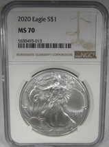 2020 American Silver Eagle NGC MS70 Certified Coin AK786 - £75.57 GBP