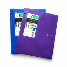 Five Star 2 Pocket Plastic Folder Purple Letter Size 8.5x11 - $242.58 MXN