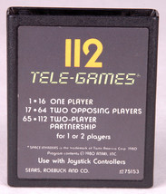 SPACE INVADERS Atari Game Cartridge-112 Tele-Games-Video Game~Vintage 1980-75153 - £3.86 GBP