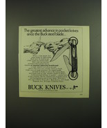 1972 Buck Knives Ad - The greatest advance in pocket knives since - £14.55 GBP