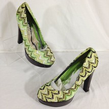 Shoes of Soul Shoes of Soul Women&#39;s Green Fabric Stiletto Pumps/Shoes Si... - $12.99