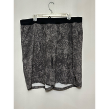 Zella Womens Bicycle Shorts Black Gray Abstract Stretch High Rise Pull On XL New - £18.59 GBP