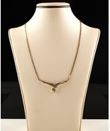 *14K Yellow Gold Natural Diamond 16&quot; V Shaped Necklace - $2,081.09 CAD