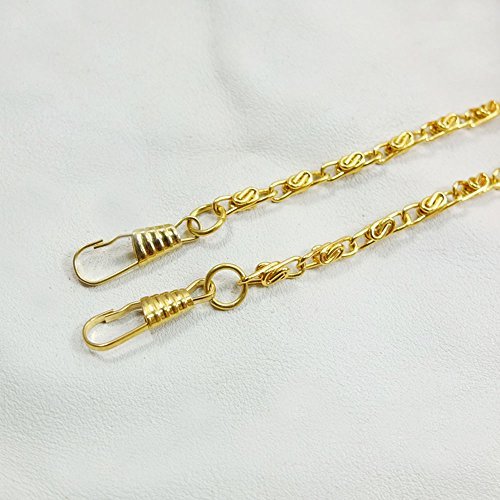 Bluemoona 5 PCS - 40cm 15 3/4" Pocket Chain Keyring Snap Chain for Purse Handbag
