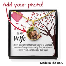 To Wife From Husband Personalized You&#39;re Forever Is All I Need Circle Ne... - £49.20 GBP+
