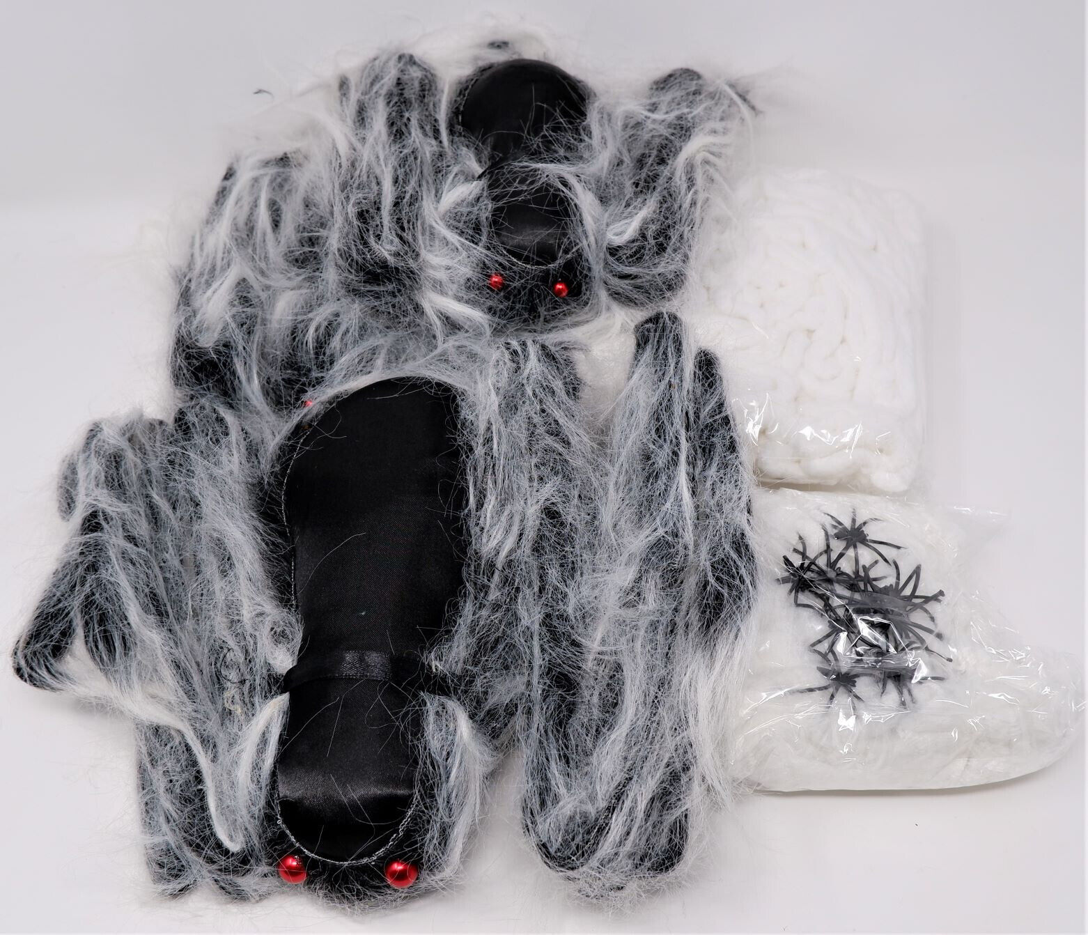 ANGELHOOD HALLOWEEN SCARY SPIDERS AND WEB DECORATION SET, INDOOR OUTDOOR... - $13.02