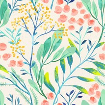 Hotdecor Watercolor Floral Wallpaper Stick And Peel 24&quot; X 118&quot; Colorful - £35.99 GBP