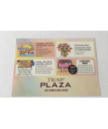 Trump plaza casino hotel postcard home mailer flyer offers promotions Ju... - $19.75