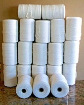 20 Natural Spools 8/4 Poly/Cotton Loom Weaving Rag Rug Carpet Warp Yarn ... - £136.69 GBP