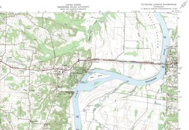 Pittsburg Landing Quadrangle Tennessee 1972 USGS Topo Map 7.5 Minute Top... - $23.99