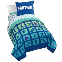 Fortnite Boogie Bomb 5 Piece Twin Bed Set - Includes Reversible Comforter & Shee - £70.78 GBP