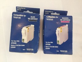 For Epson Black Ink Cartridge T032120 Magenta T032320 - $8.90