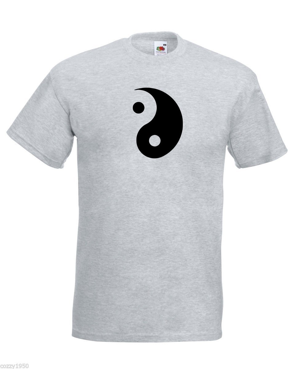 Mens T-Shirt Yin and Yang Symbol, Ethical Symbol Shirt, Taoism Daoism Tshirt - £19.77 GBP