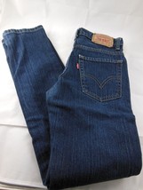 Levis 510 Kids Super Skinny Jeans Size 12 Regular 26 x 26.5 Blue Cotton Blend  - £14.78 GBP