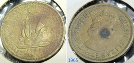 British Caribbean Territories 5 cent coin 1965 circulated nickel brass - $3.00