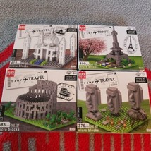 NEW TINY TRAVEL MICRO BLOCKS BLOCK TECH MONUMENTS EIFEL TOWER COLESSEUM ... - £26.17 GBP