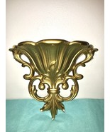 Vintage Syroco Gold Wall Pocket Planter Floral Arrangement MCM Hollywood... - €26,15 EUR