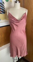 Blue Life Slip Mini Dress Sz M rose pink Cowl Neck Spaghetti strap Viscose - $74.25