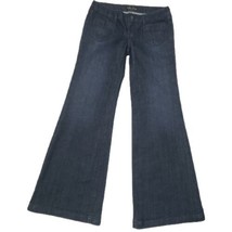 Old Navy Womens Jeans Diva 6 Reg Blue Dark Low Rise Wide Flares - £19.79 GBP