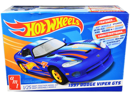 Skill 1 Snap Model Kit 1997 Dodge Viper GTS &quot;Hot Wheels&quot; 1/25 Scale Model by AMT - £40.82 GBP
